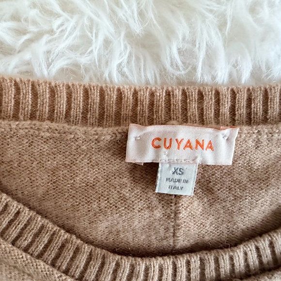 Cuyana Wool Cashmere Tan Women's Sweater - Picture 2 of 8